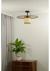 Duolla - Lampadario a plafone TOKYO RATTAN 1xE27/15W/230V diametro 50 cm oro/rattan