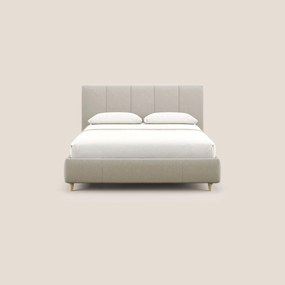 Laura letto imbottito contenitore e sfoderabile in microfibra velluto impermeabile T09