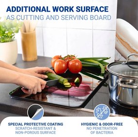 Set di 2 copri stufe in vetro, 52 x 30 cm Macarons - Wenko