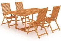 Set da Pranzo da Giardino 5 pz in Legno Massello di Teak cod mxl 34822