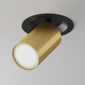 Maytoni Lampada a soffitto Serie 'FOCUS S' Colore Nero e Oro opaco