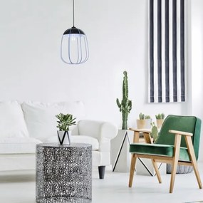 Rabalux 72024 - Lampadario a sospensione con filo SVENS 1xE27/60W/230V nero/blu