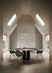 Filo lampadario a sospensione diametro 110cm cipria opaco a led 270...
