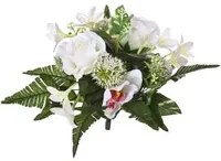 Set 4 Bouquet Artificiale con Cymbidium Altezza 33 cm