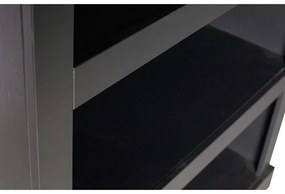 Libreria nera in pino massiccio 107x160x39 cm Bonk – WOOOD