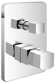 Miscelatore doccia incasso con deviatore in ottone cromato Lotus