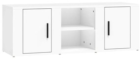Mobile porta tv bianco 100x31,5x35 cm in legno multistrato