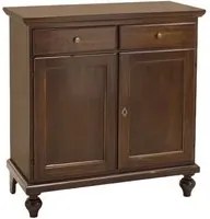 Madia credenza 2 porte legno massello tinta noce 90x45x94 - Mobili 2G