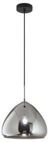 Lampadario Glamour Glow D.35 cromo paralume fumo E27 LA MIA LUCE