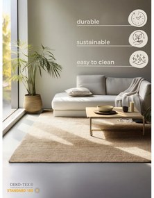 Tappeto di colore naturale in iuta 160x230 cm Bouclé – Hanse Home