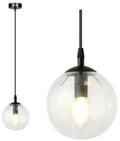 Lampada a sospensione COSMO 1 BL in acciaio e vetro E14