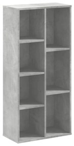 Libreria grigio cemento 50x25x105 cm in legno multistrato