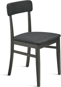 Sedia in tessuto Antracite con struttura in legno LIPSIA 2 sedie