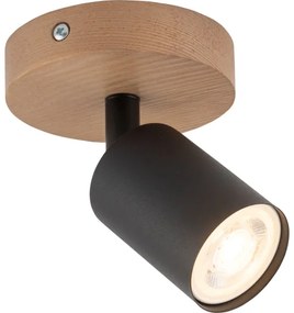 Faretto TOP WOOD 1xGU10/10W/230V nero/legno