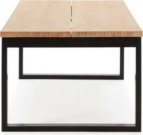 Tavolo da pranzo con piano effetto rovere 100x220 cm Rina – Marckeric