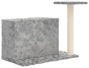 Albero per gatti con tiragraffi in sisal grigio chiaro 51 cm