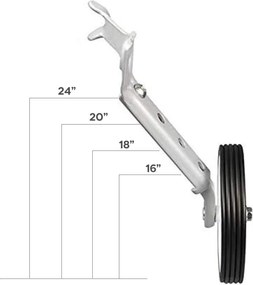 Coppia di Rotelle per Bicicletta Stabilizzatori Misura 16"-24"...