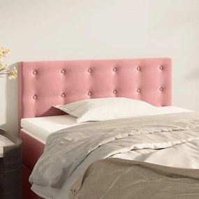 Testiera Rosa 80x5x78/88 Cm İn Velluto /