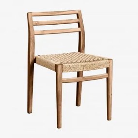 Confezione da 4 sedie da pranzo in legno di teak Lulea legno di teak - Sklum