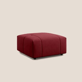 Giotto pouf in morbida microfibra effetto velluto impermeabile idrorepellente T09 rosso