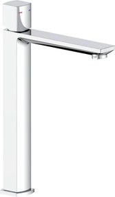Rubinetto per lavabo Coral cromato AQUASANIT getto laminare cristallino a canna alta