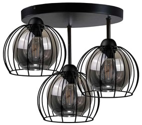 Lampadario a plafone SOLO BLACK 3xE27/60W/230V diametro 30 cm