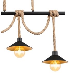 Globo 15690-3H - Lampadario a sospensione su cavo DIANA 3xE27/60W/230V nero