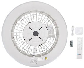 Aigostar Ventilatore LED dimmerabile 40W 230V 2700-6500K 50cm + DO bianco