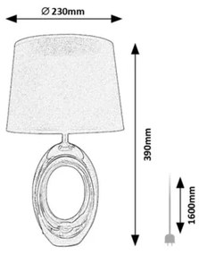 Rabalux 74063 - Lampada da tavolo DALORA 1xE14/25W/230V