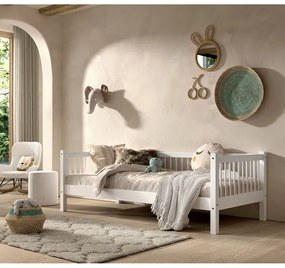 Letto bianco per bambini in legno di faggio 90x200 cm Forrest - Vipack