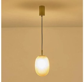 Lampadario a sospensione con filo 1xE14/25W/230V bianco diametro 15 cm