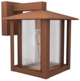 Applique Corten Mattone E27 IP54 per Esterni - Serie PILLAR