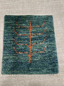 Gabbeh Tappeto persiano 40x40 Verde (Iran) Annodato A Mano