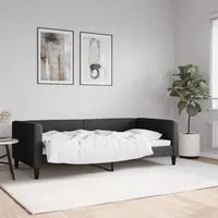 Letto da Giorno Nero 90x190 cm in Tessuto 353995