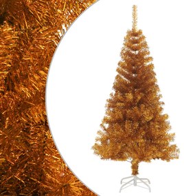 Albero di Natale Artificiale con Supporto in Varianti di Colore e Dimensioni, 120 cm / Oro / PET