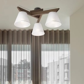 Brilagi - Lampadario LED ANTHONY 3xE14/40W/230V noce/bianco