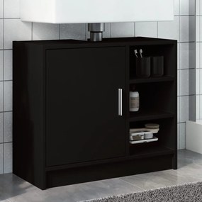 Mobile Lavabo Nero 63x29x55 Cm İn Truciolato /