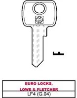 10pz chiave asc lf4 (g.vae 0) euro locks, lowe & fletcher vit28578