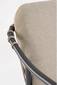 Sedia da esterno marrone chiaro in metallo Edvige – Bizzotto