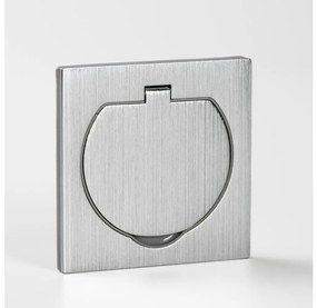 Brilagi - Presa a pavimento da incasso per esterno IP55 cromo opaco quadrato