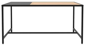 Tavolino in nero-naturale 60x100 cm Altino - Unique Furniture