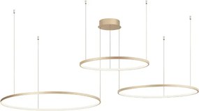 Lampada a sospensione a Led SOEL 3 Luci in metallo verniciato 200 cm ORO