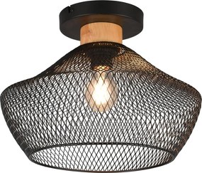 Plafoniera nera con paralume in metallo ø 35 cm Valeria – Trio