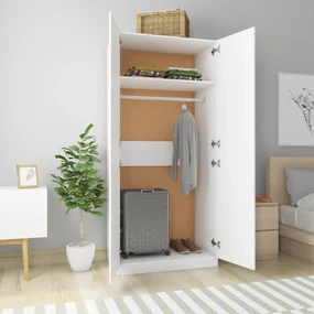 Armadio bianco 90x52x200 cm in truciolato