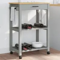 Carrello da Cucina MONZA 60x40x90 cm in Legno Massello di Pinocod mxl 134644