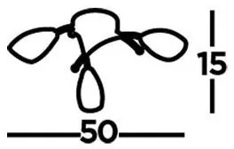 Searchlight 8183-3AB - Lampadario a plafone OPERA 3xG9/7W/230V