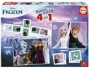 Set di Giochi di Abilità Frozen 4 in 1