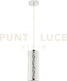 Lampadario a sospensione maya cromo 1 luce attacco e27 10x10x100cm ...