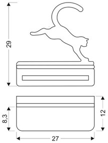Applique LED per bambini con mensola JUMPING CAT LED/5W/230V