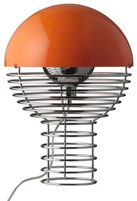 Verpan - Wire Lampada da Tavolo Ø30 Chrome/Orange Verpan